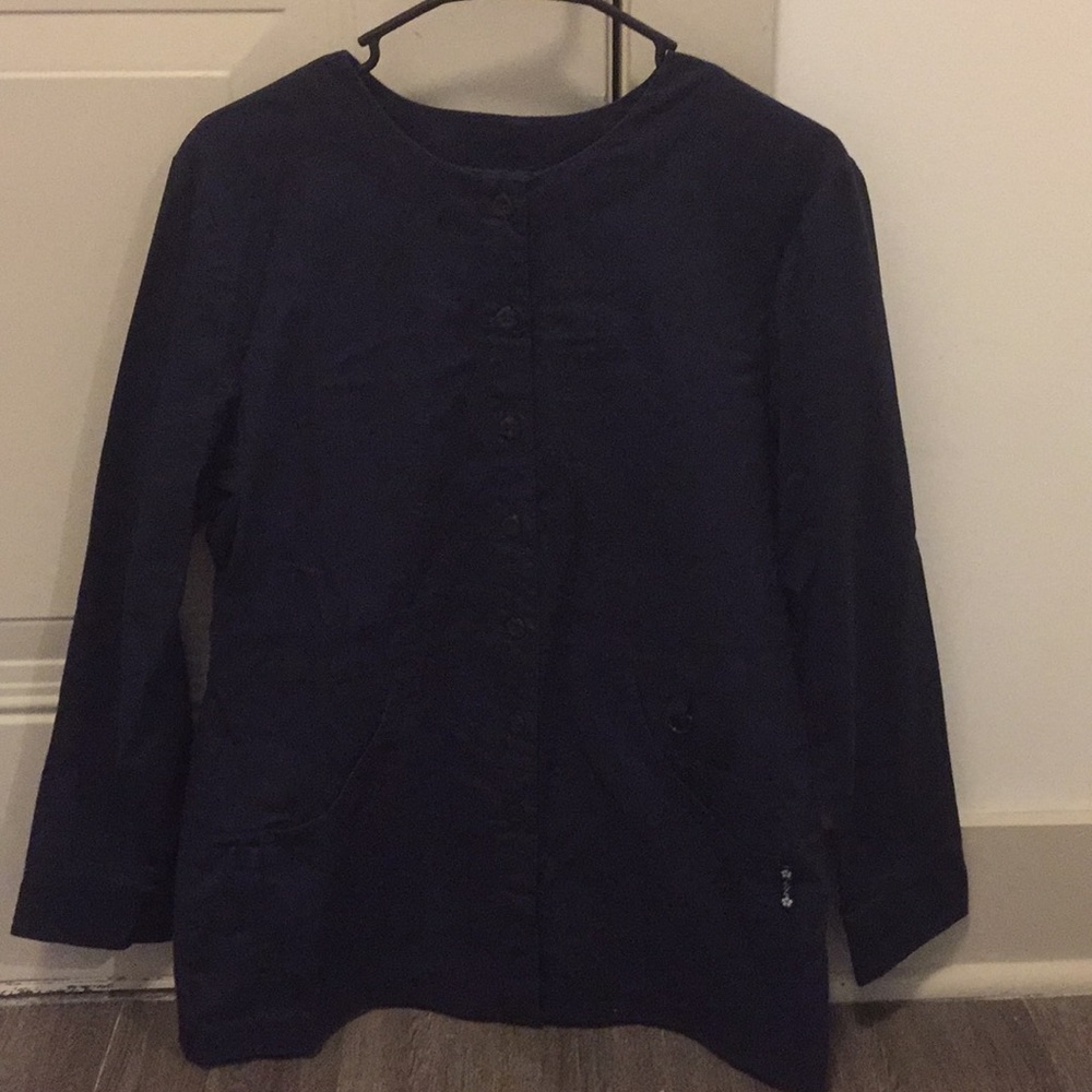 Koi Olivia Round Neck Navy Scrub Jacket